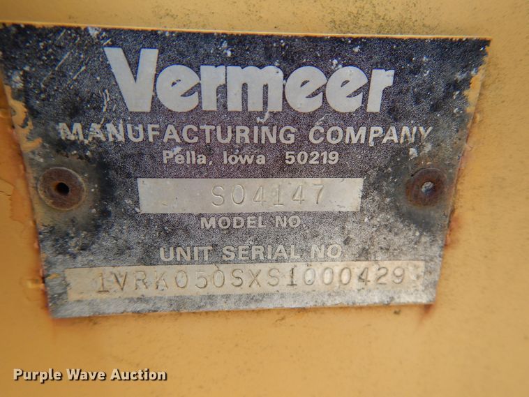 image for item HX9667 1994 Vermeer V4750  trencher