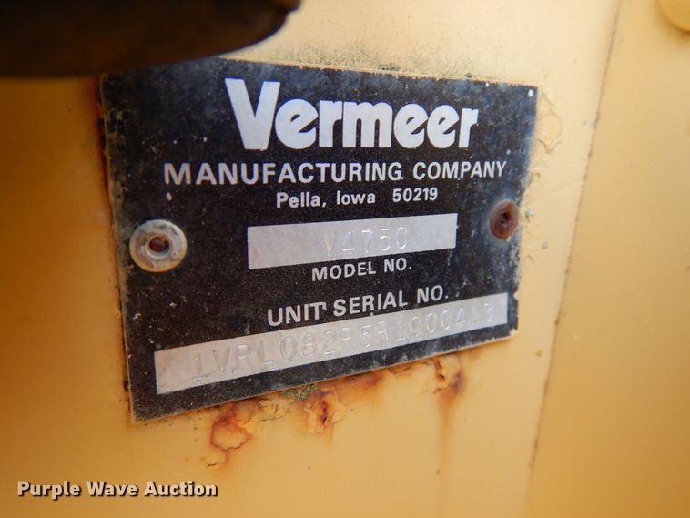 image for item HX9667 1994 Vermeer V4750  trencher