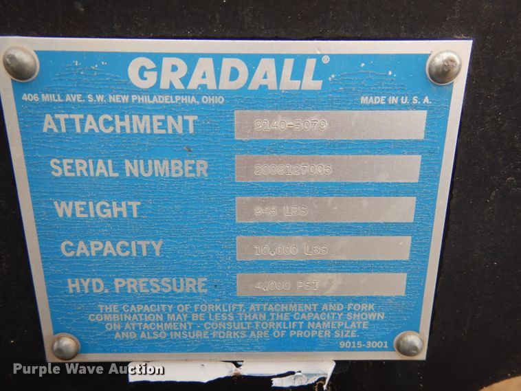 image for item IA9347 Gradall 9140-5079 6'L forks