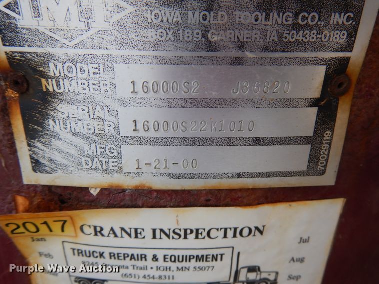 image for item IA9374 Iowa Mold Tooling Co. 16000S2-J36820 crane