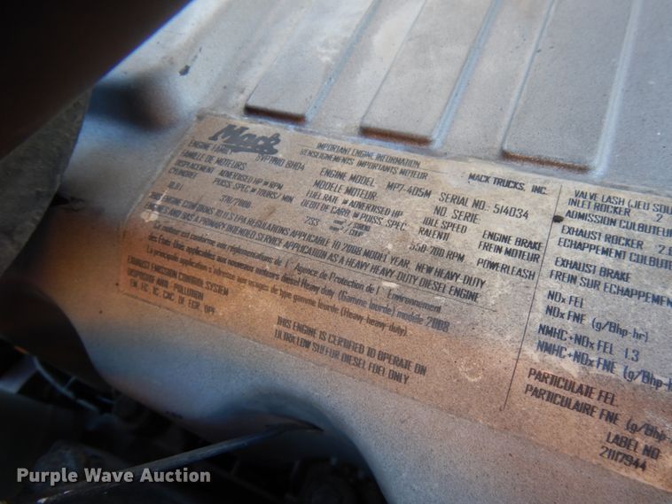 image for item IA9403 2009 Mack GU713  dump truck