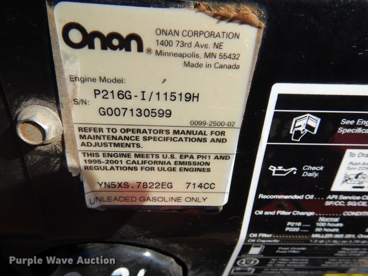 image for item IA9405 Miller Bobcat 225 welder/generator