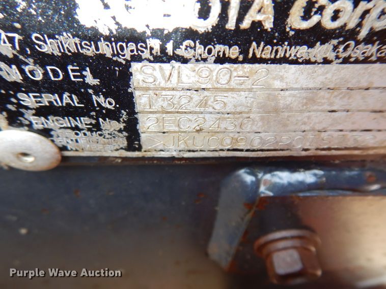 image for item IP9057 2014 Kubota SVL90-2  tracked skid steer loader