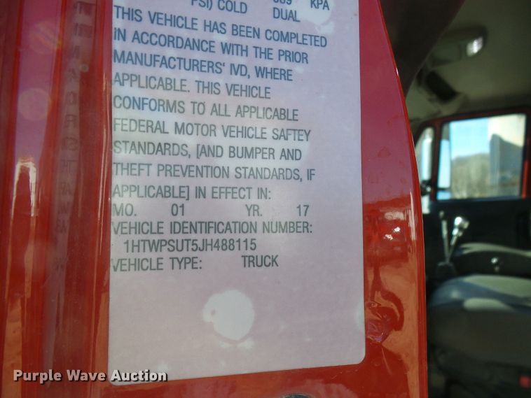 image for item DC2754 2018 International 7500  dump truck