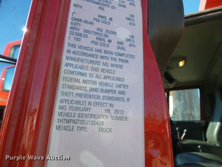 image for item DC2755 2013 International 7500  dump truck