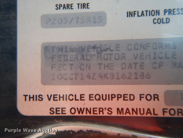 image for item DF6447 1989 Chevrolet S10  pickup truck