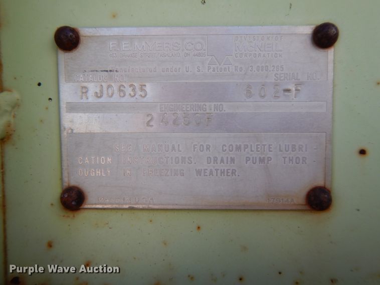 image for item DF6465 Myers Ram Jet  sewer jetter trailer