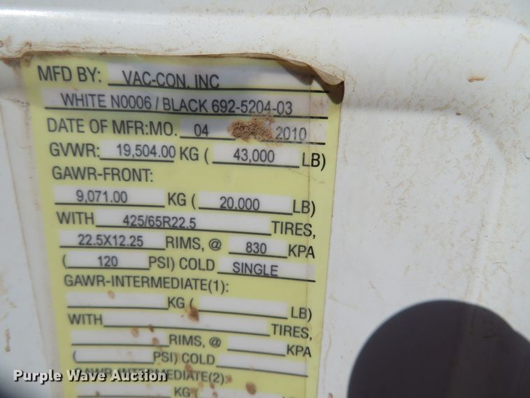 image for item DH0699 2011 Freightliner Business Class M2  sewer jetter truck