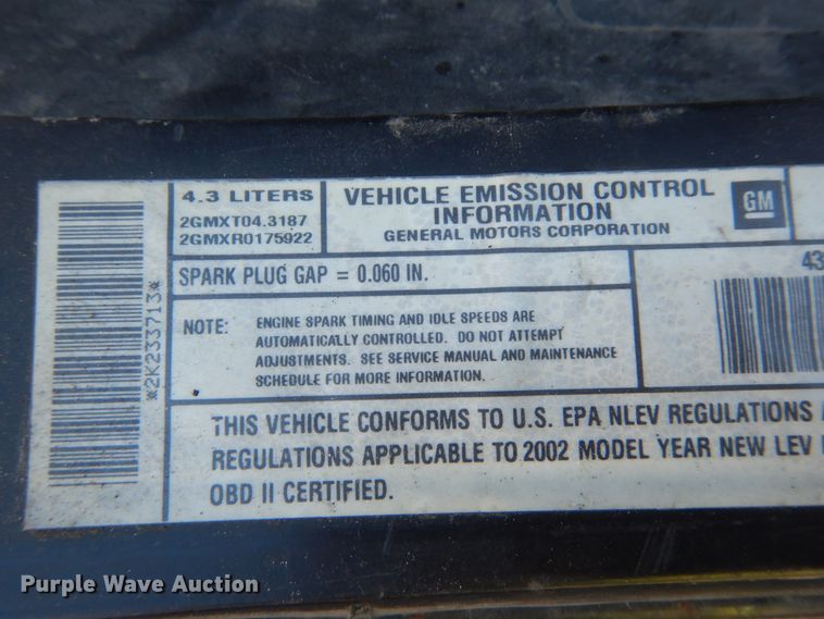 image for item DH5222 2002 Chevrolet Blazer  SUV