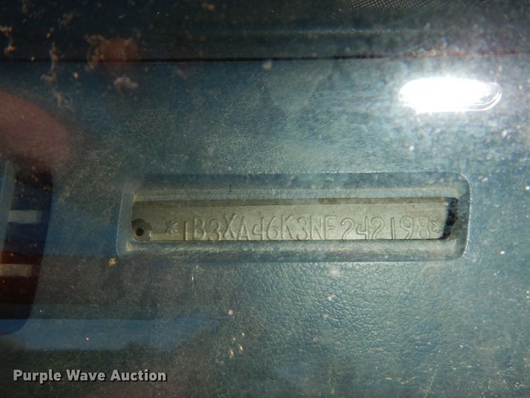 image for item DJ2849 1992 Dodge Spirit