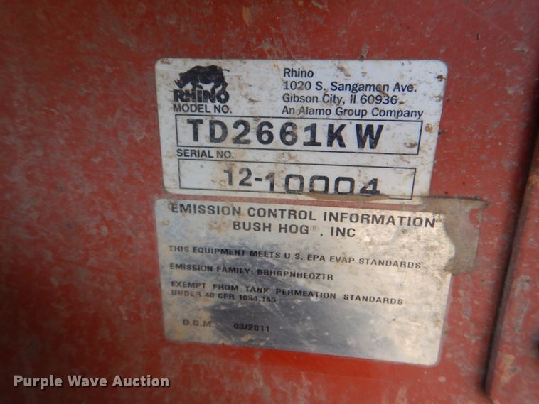 image for item DJ8681 Rhino TD2661KW  lawn mower