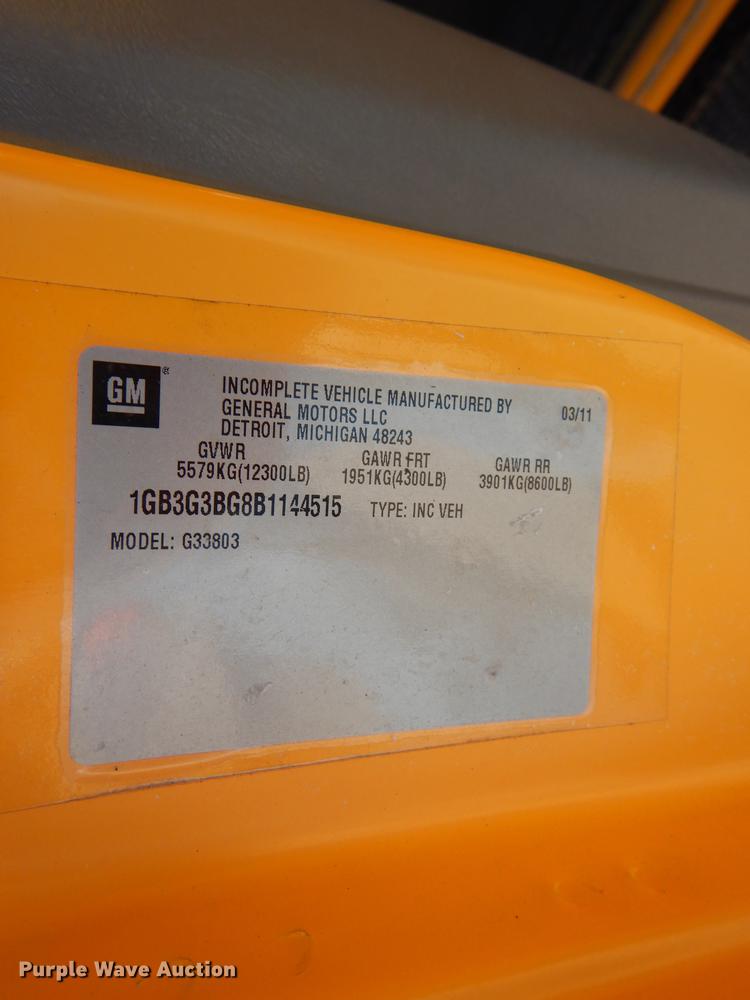 image for item DL2145 2011 Chevrolet Express G3500  school bus