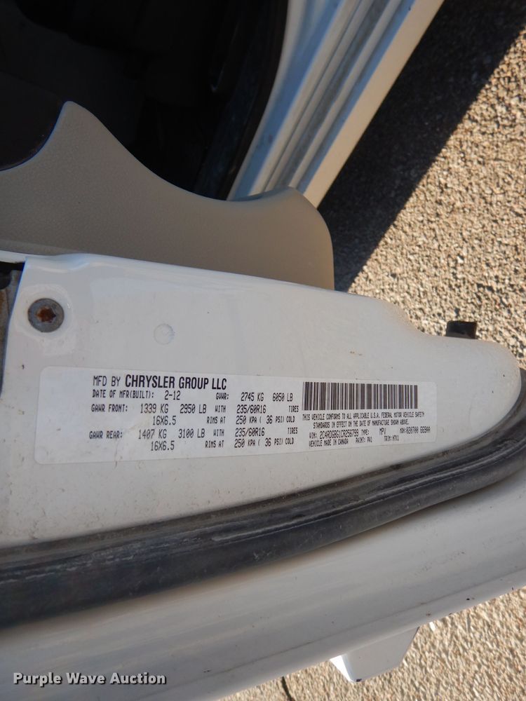 image for item DL2148 2012 Dodge Grand Caravan  van