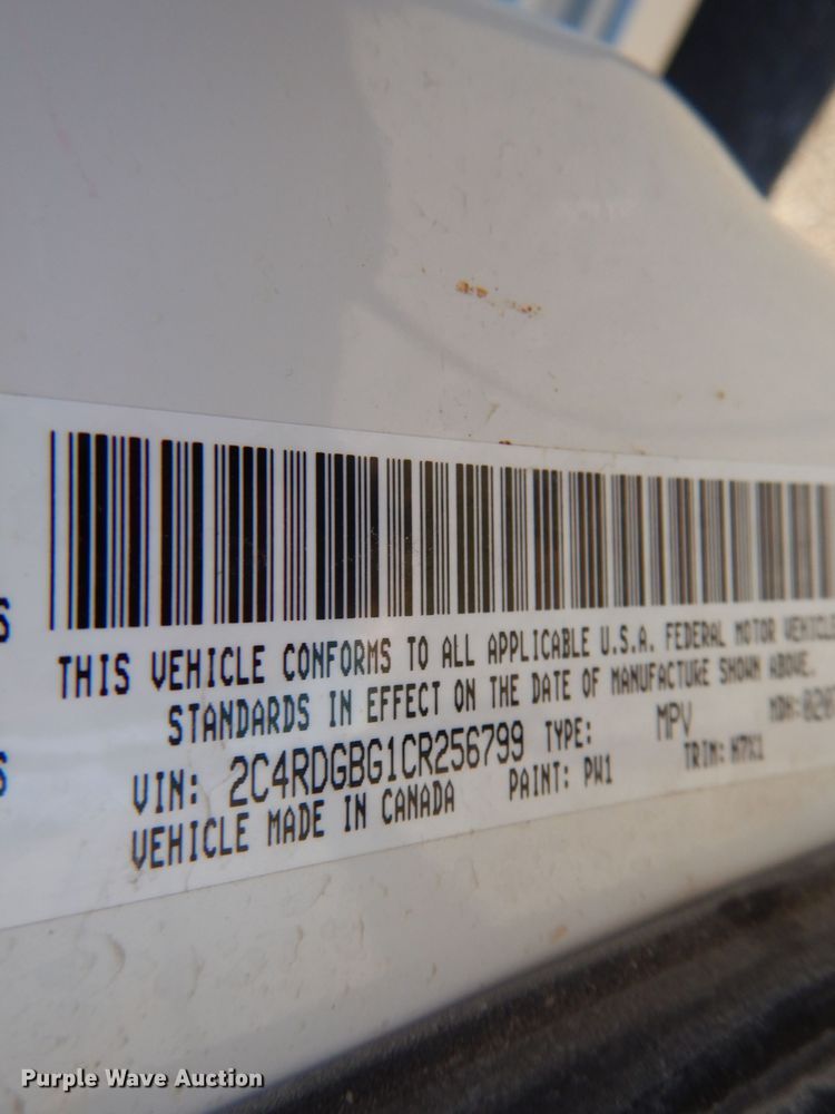 image for item DL2148 2012 Dodge Grand Caravan  van