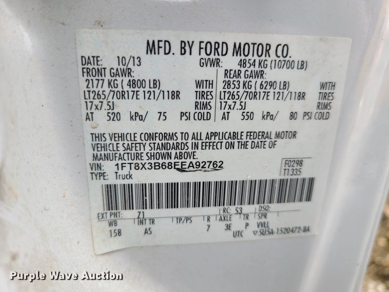 image for item DN6135 2014 Ford F350 Super Duty  SuperCab pickup truck