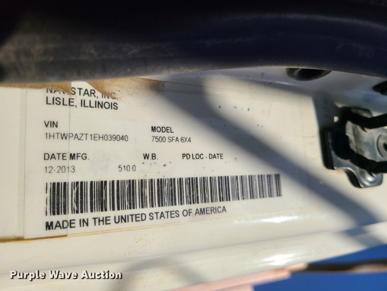 image for item DN6146 2014 International 7500  dump truck