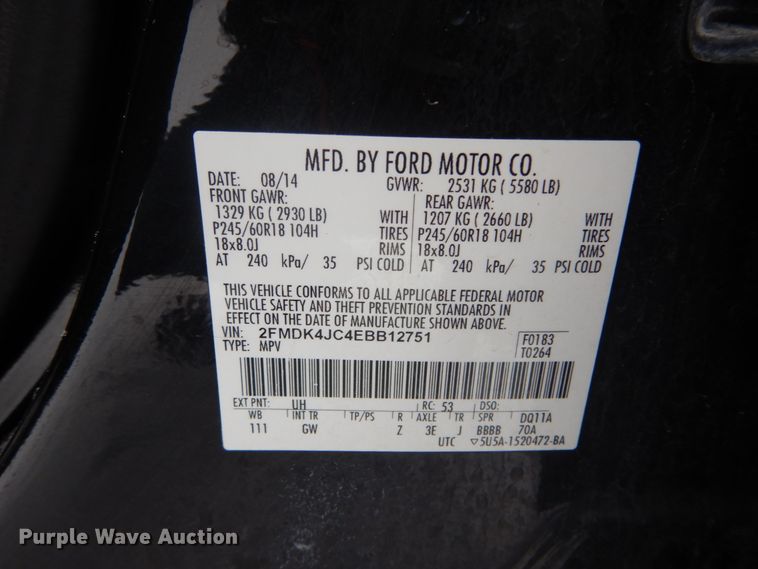 image for item GT9562 2014 Ford Edge SEL  SUV