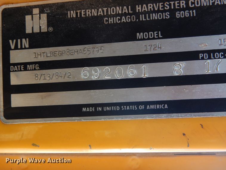 image for item GT9581 1984 International S1700  dump truck