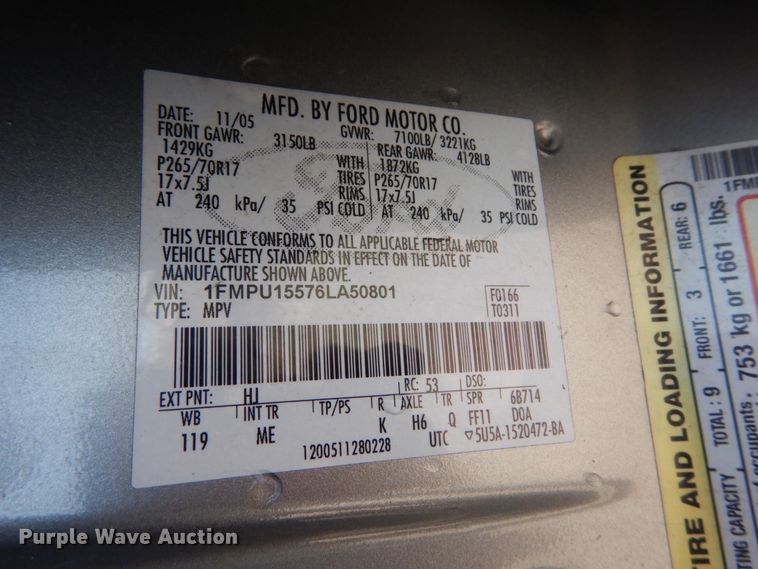 image for item GT9591 2006 Ford Expedition XLT  SUV