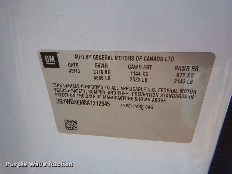 image for item GT9622 2010 Chevrolet Impala Police Cruiser