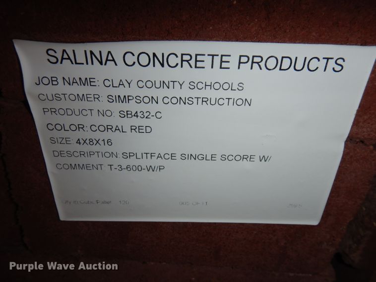 image for item HD9702 Approximately 1,200 concrete blocks and pavers