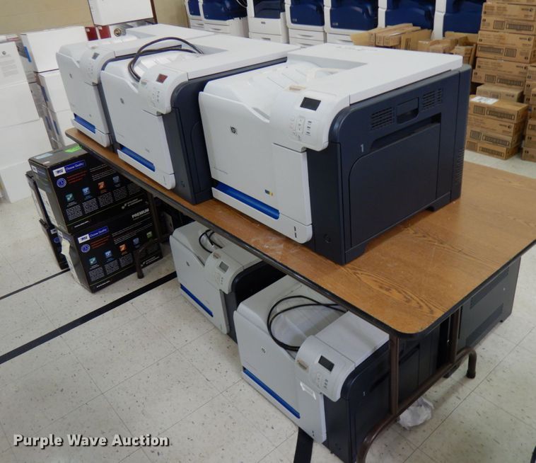 image for item HX9675 (6) HP color laserjet CP3525DN printers