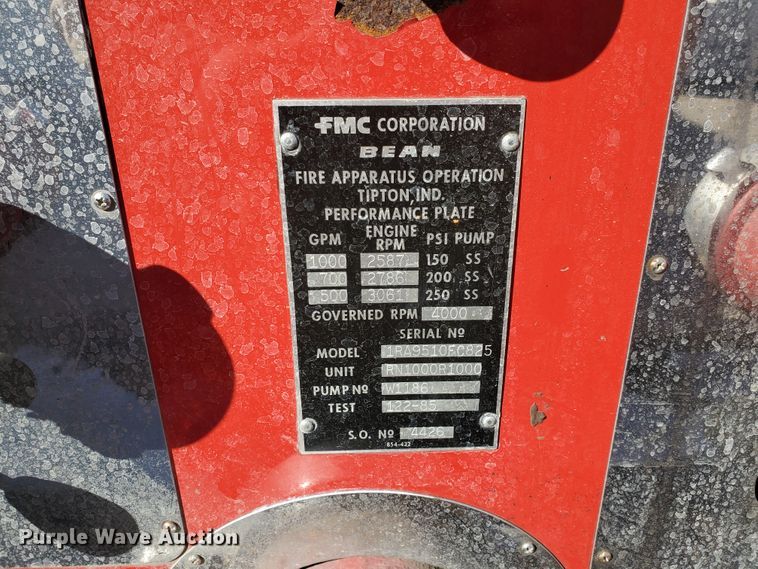 image for item IU9007 1985 Ford 800  pumper fire truck