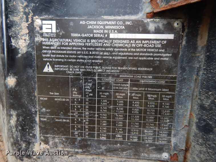 image for item DF6456 Ag-Chem TerraGator 8103  applicator