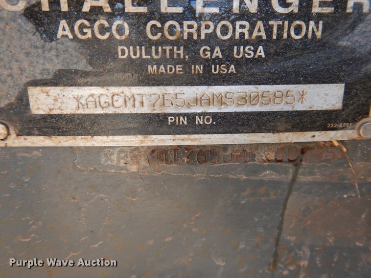 image for item DI3711 2003 Challenger MT765  tractor