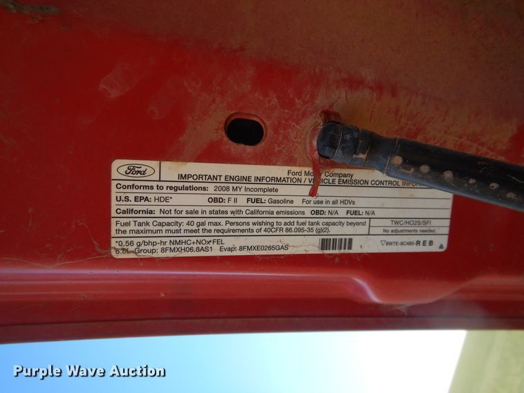 image for item DJ8257 2008 Ford F350 Super Duty  pickup truck cab and chassis