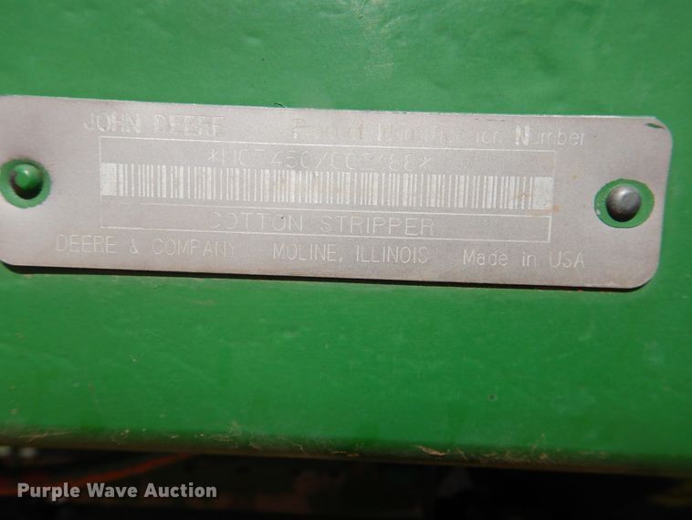 image for item DJ8273 1996 John Deere 7450  cotton stripper