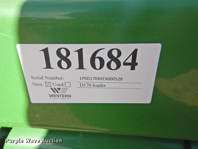 image for item DJ8331 John Deere D170  loader