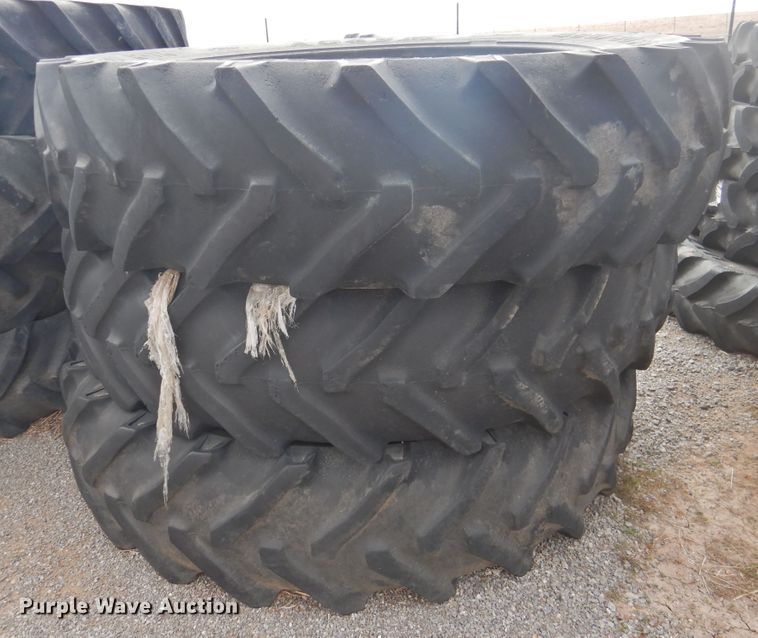 (3) Titan Radial R1W AG49M 480/80R50 tires in Pampa, TX Item DJ8337