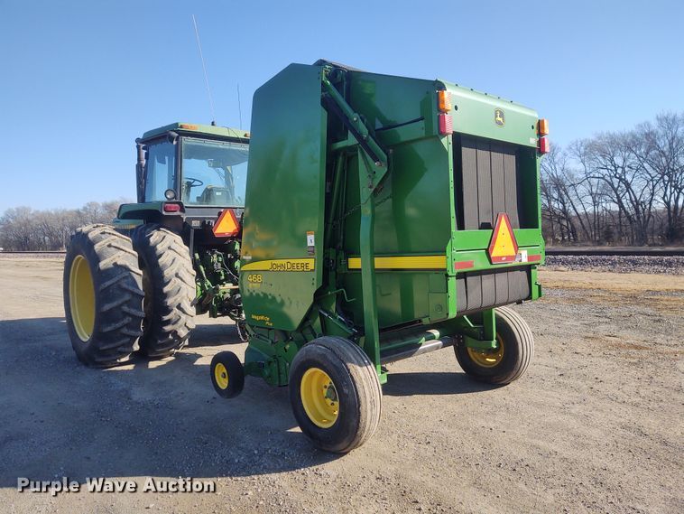 image for item FY9880 2010 John Deere 468  Mega Wide Plus round baler