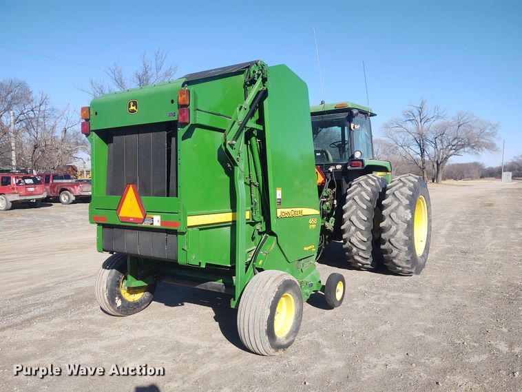 image for item FY9880 2010 John Deere 468  Mega Wide Plus round baler
