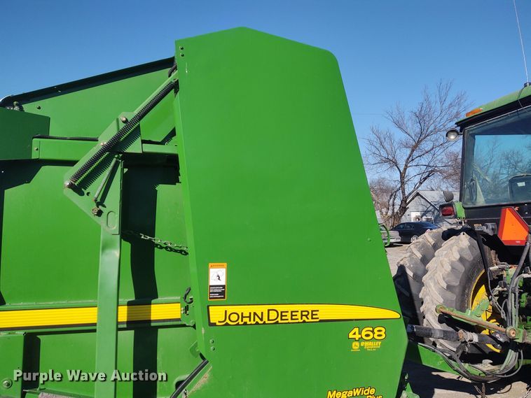 image for item FY9880 2010 John Deere 468  Mega Wide Plus round baler