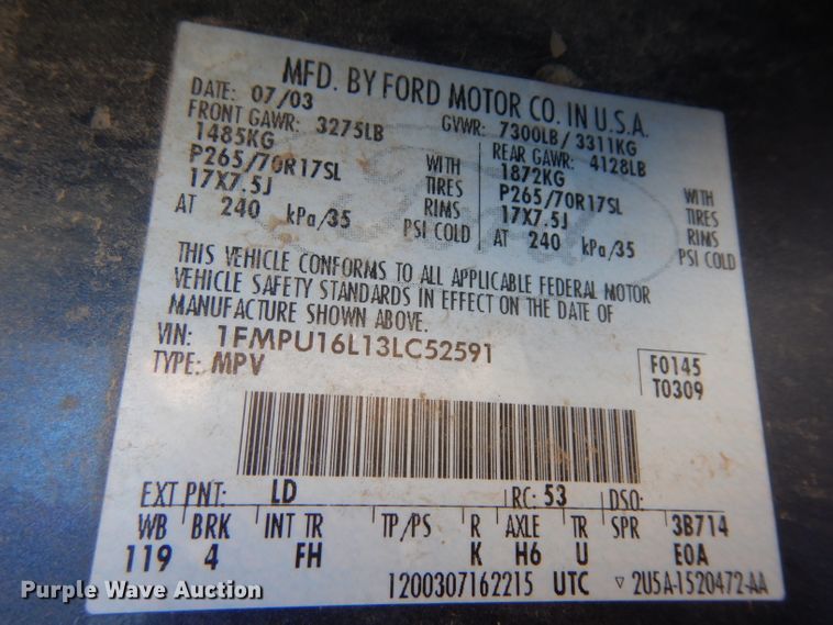 image for item IP9072 2003 Ford Expedition  SUV