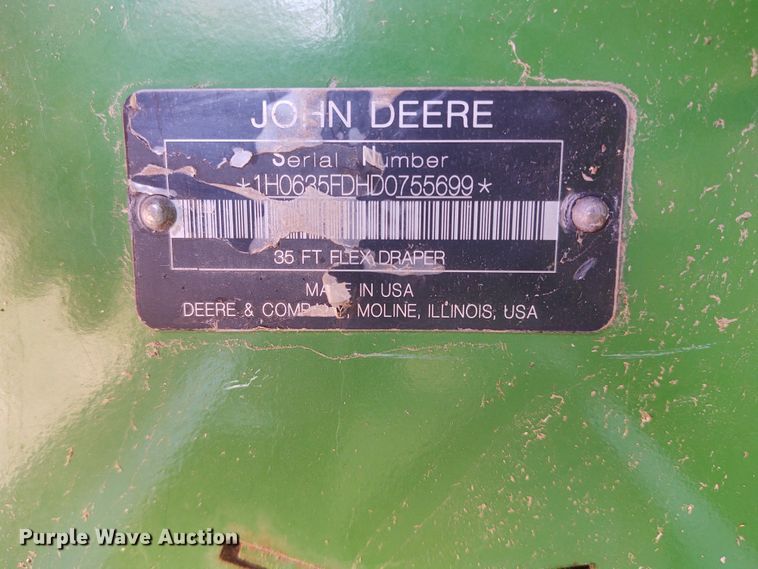 image for item FY9941 2013 John Deere 635FD  flex draper head