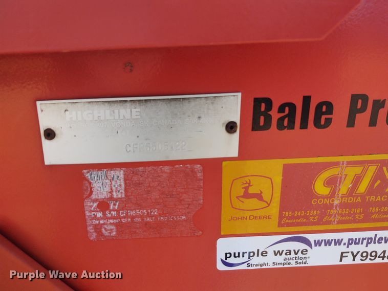 image for item FY9948 Highline CFR650 bale processor