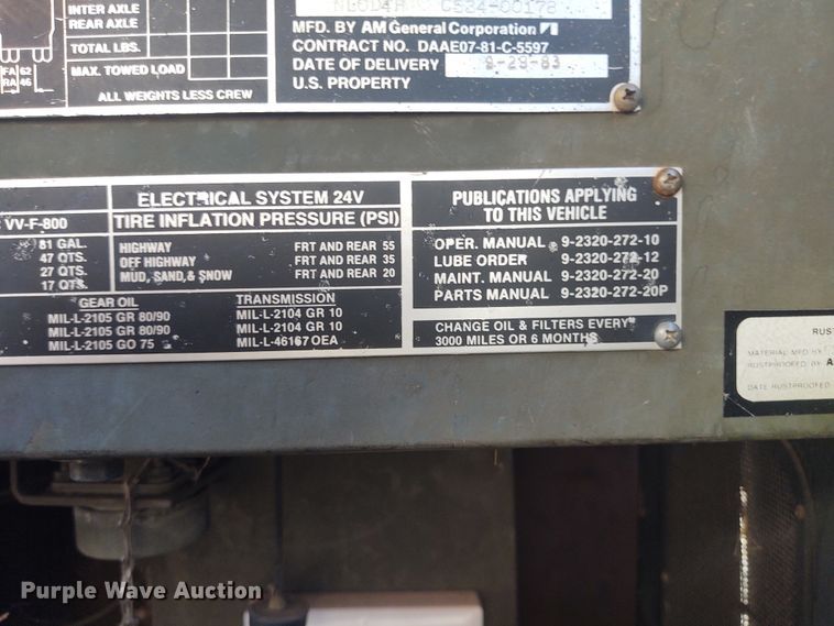 image for item FY9962 1983 Am General M934  feed mixer truck