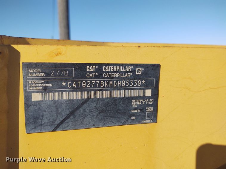 image for item FY9971 2007 Caterpillar 277B  tracked skid steer loader