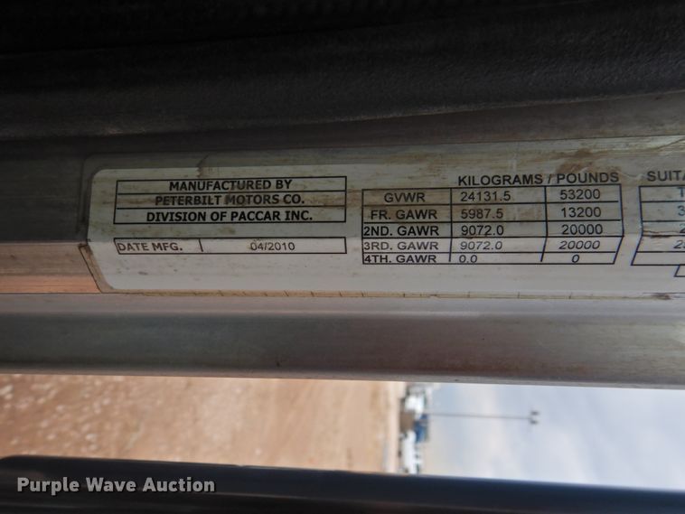 image for item DJ8328 2011 Peterbilt 367  semi truck