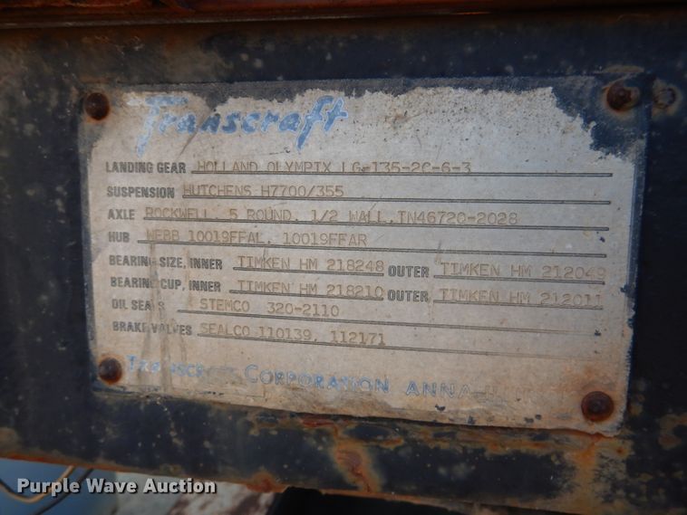 image for item DL4779 1990 Transcraft TI100K-48X102  flatbed trailer