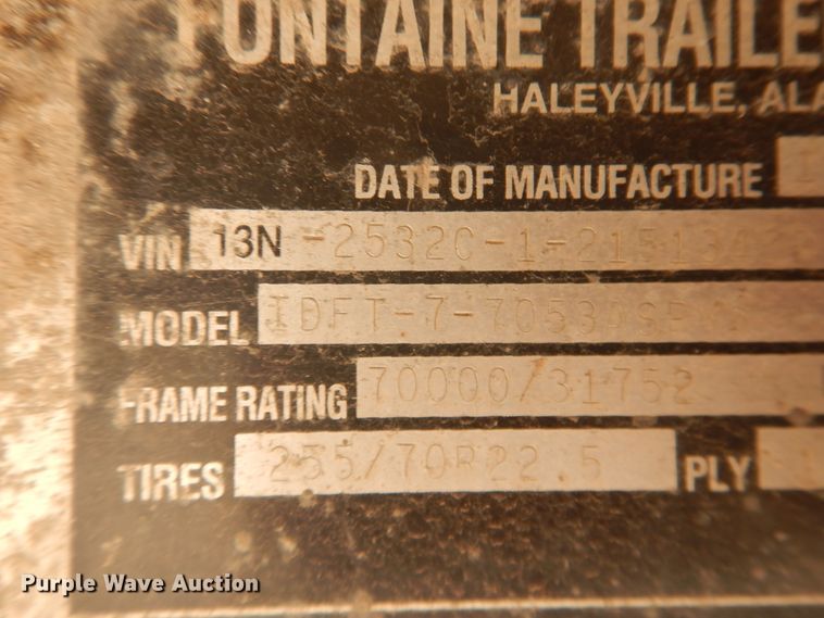 image for item HL9655 2002 Fontaine IDFT-7-7053ASP drop deck trailer