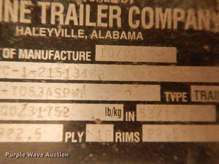 image for item HL9655 2002 Fontaine IDFT-7-7053ASP drop deck trailer