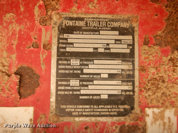 image for item HL9655 2002 Fontaine IDFT-7-7053ASP drop deck trailer