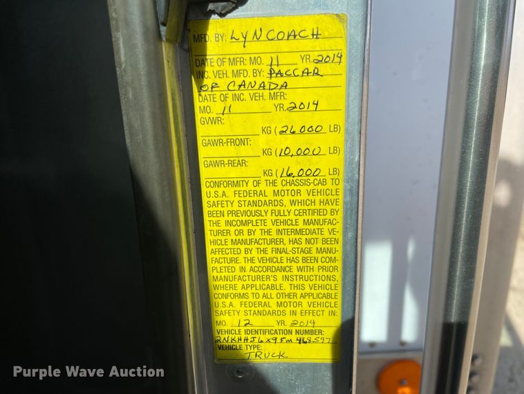 image for item HX9829 2015 Kenworth T370  box truck