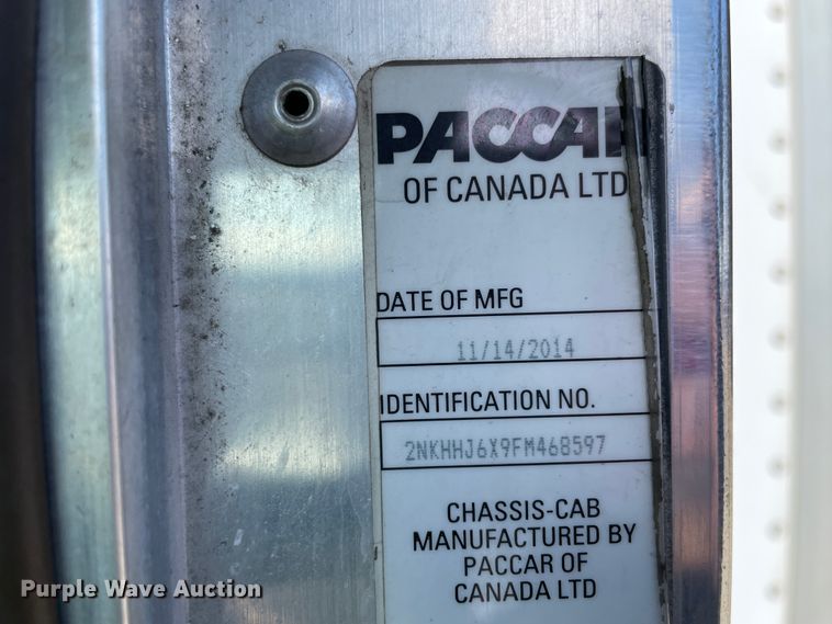 image for item HX9829 2015 Kenworth T370  box truck