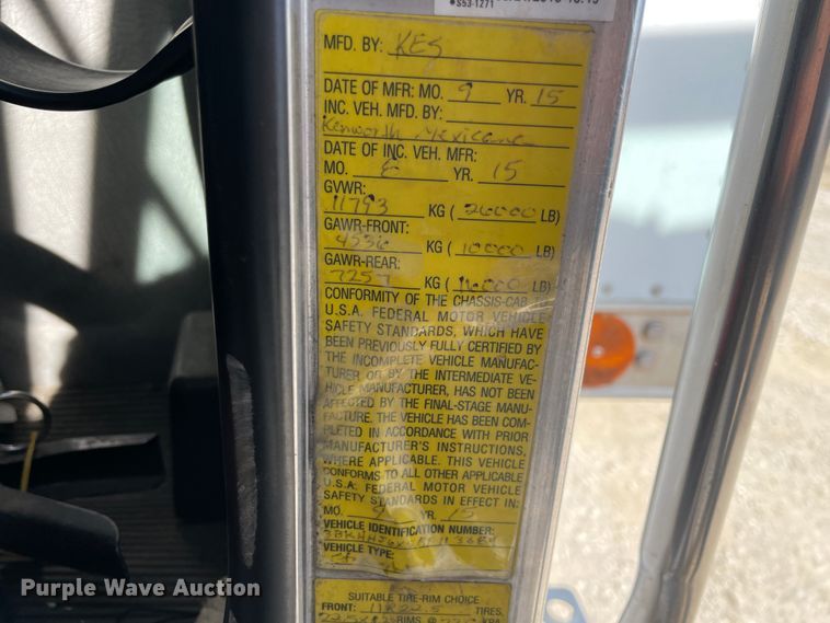 image for item HX9831 2016 Kenworth T370  box truck