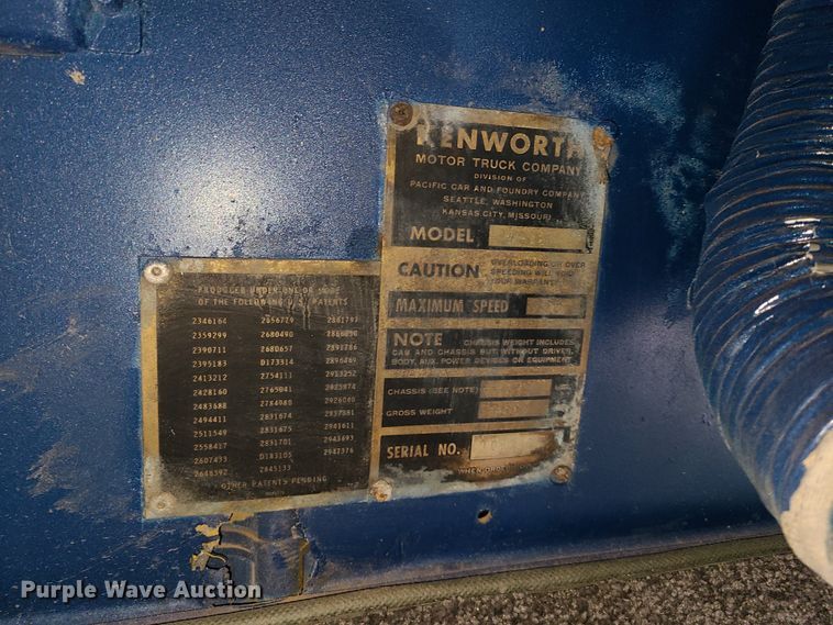 image for item IA9246 1966 Kenworth W-923  semi truck